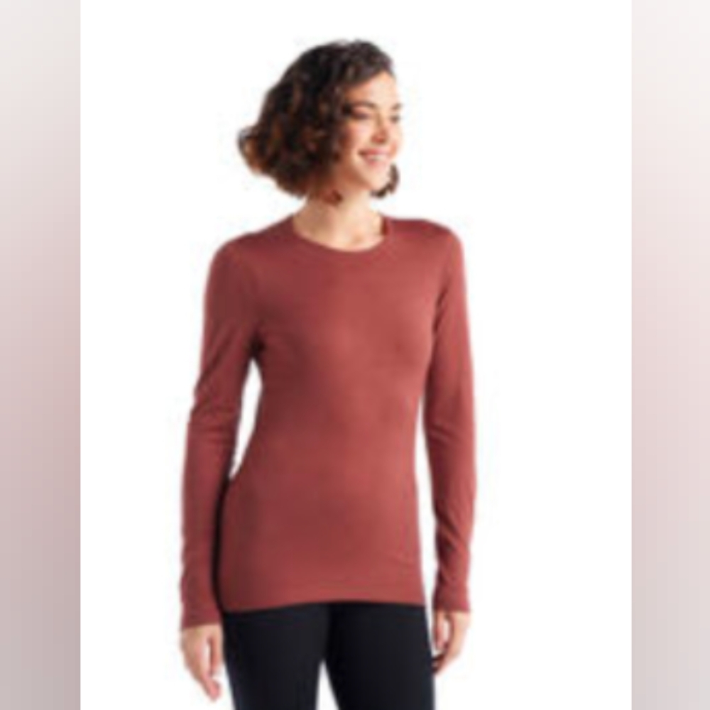 Icebreaker Women's Merino 200 Oasis Long Sleeve Crewe Thermal Top